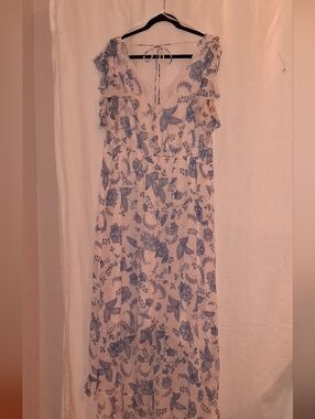 Tommy Hilfiger Light Pink V-Neck Floral Print Dress